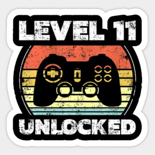 Level 11 Video 11th Birthday Sticker